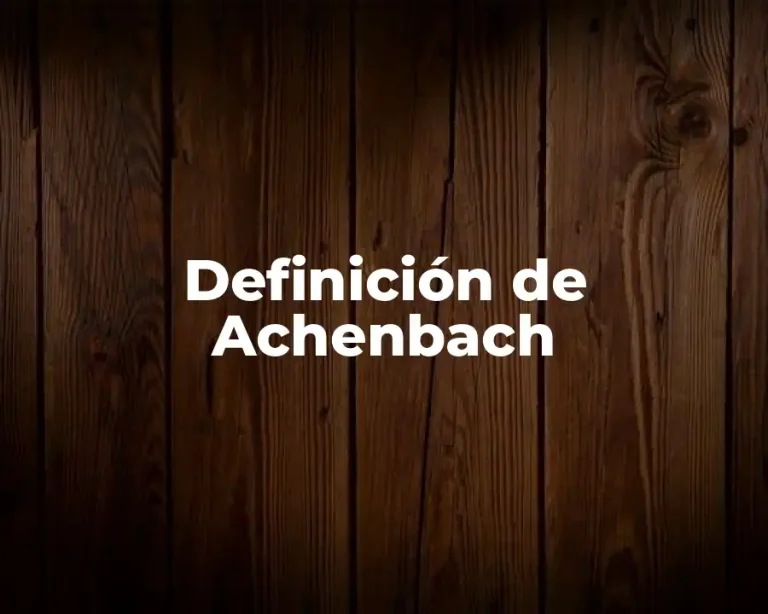 Definición de Achenbach