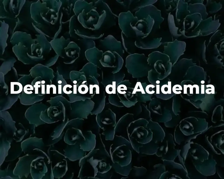 Definición de Acidemia