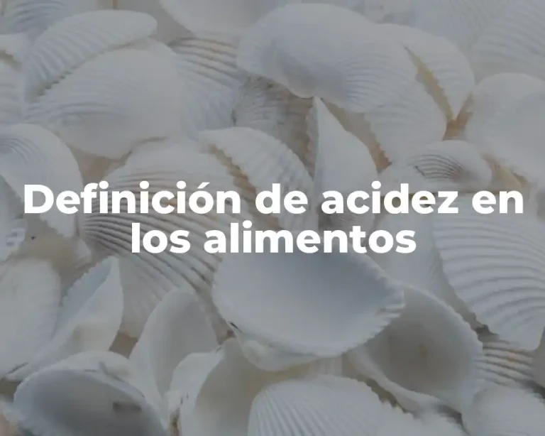 Definición de acidez en los alimentos