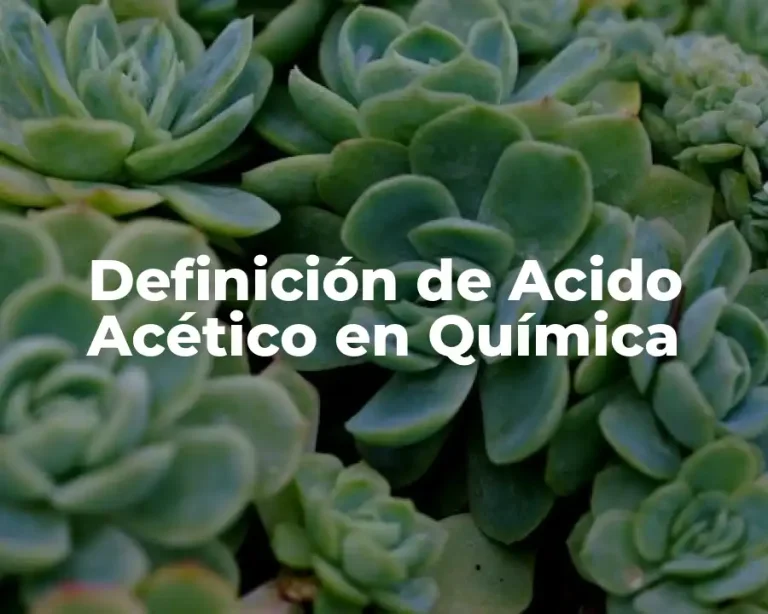 Definición de Acido Acético en Química