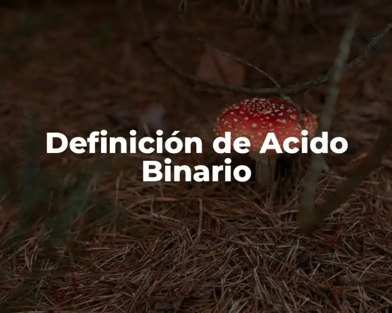 Definición de Acido Binario