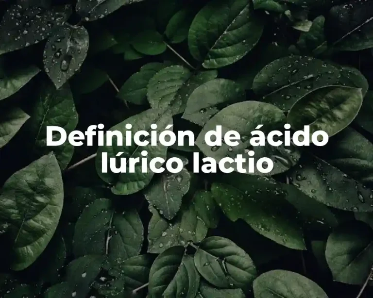 Definición de ácido lúrico lactio