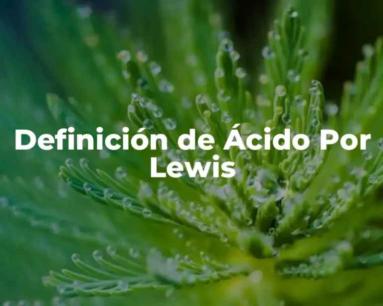 Definición de Ácido Por Lewis