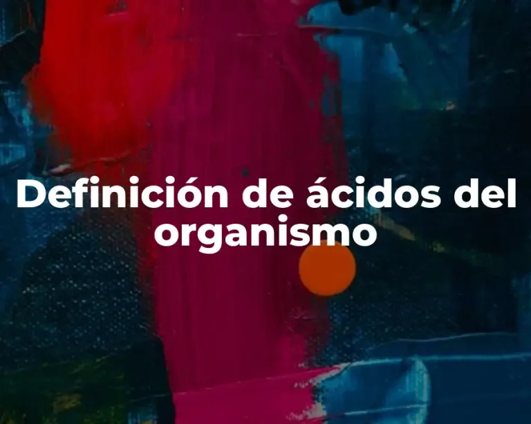 Definición de ácidos del organismo