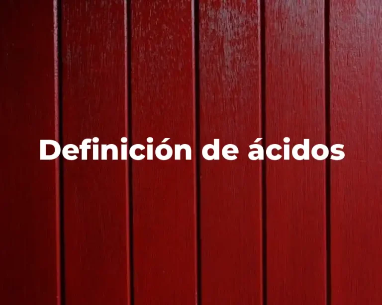 Definición de ácidos