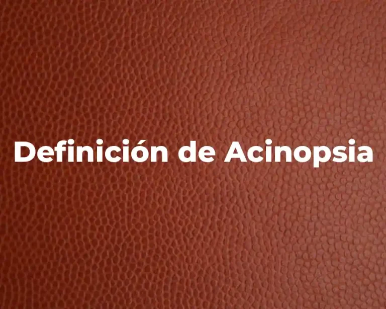Definición de Acinopsia