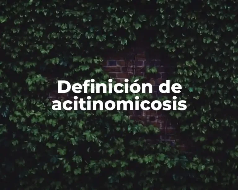 Definición de acitinomicosis