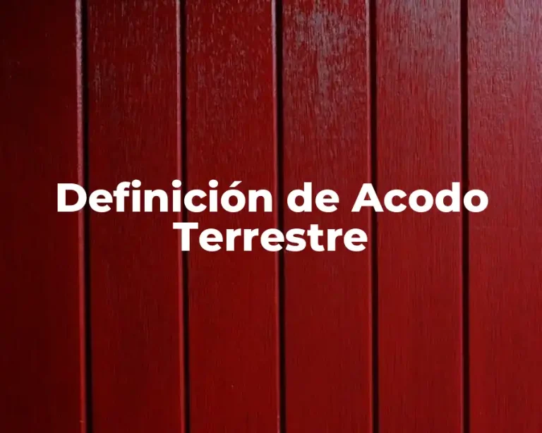Definición de Acodo Terrestre