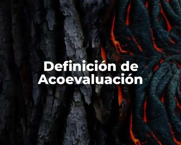 Definición de Acoevaluación
