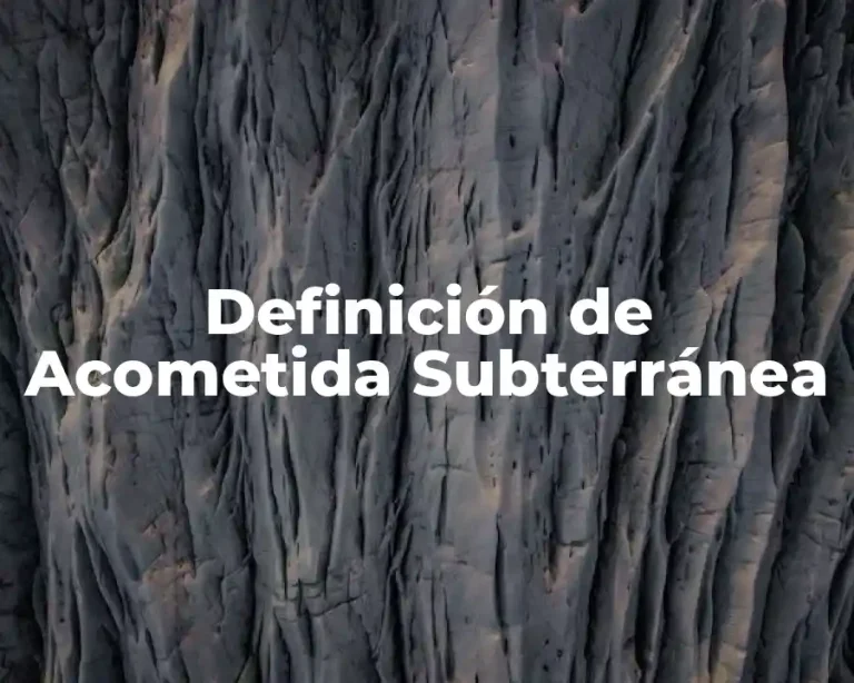 Definición de Acometida Subterránea