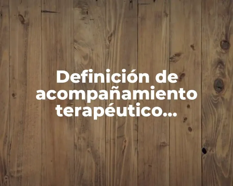 Definición de acompañamiento terapéutico psicoanalítico
