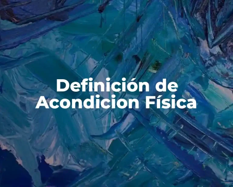 Definición de Acondicion Física
