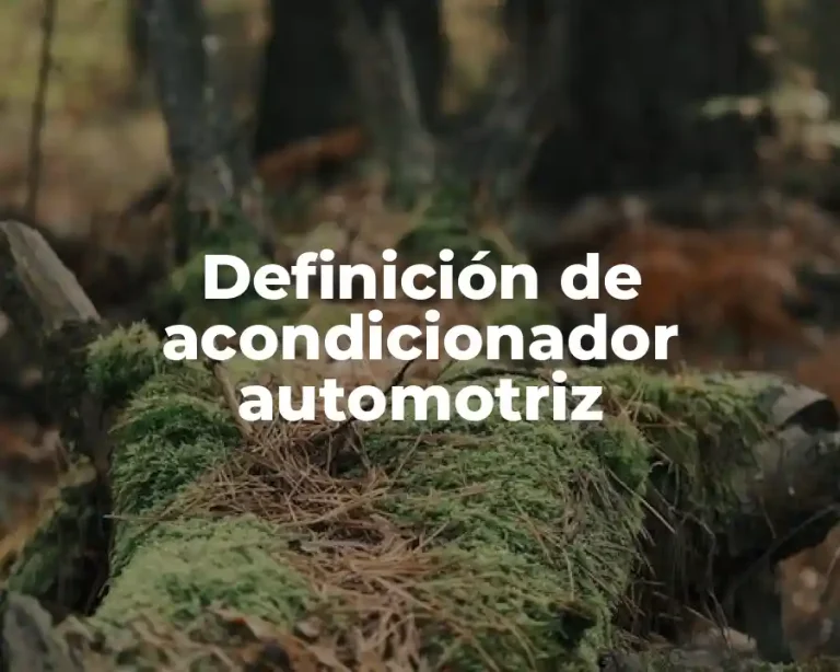 Definición de acondicionador automotriz