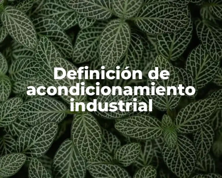 Definición de acondicionamiento industrial