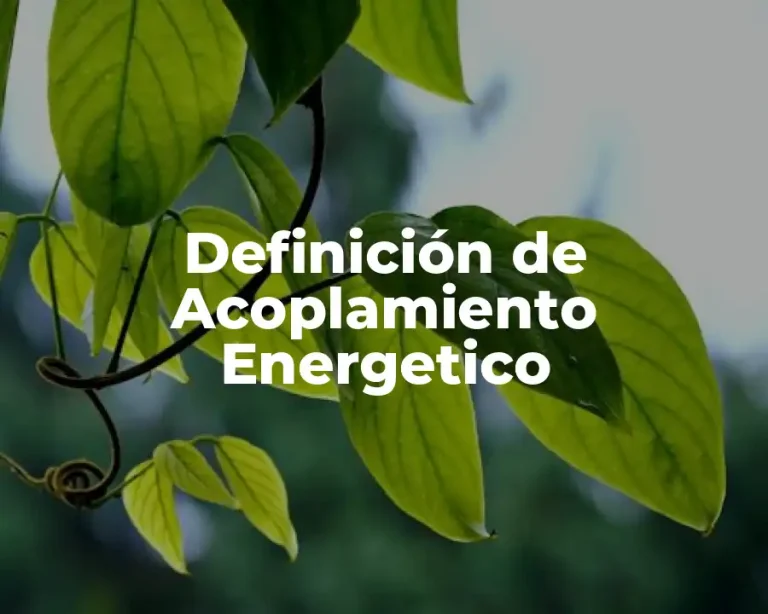 Definición de Acoplamiento Energetico