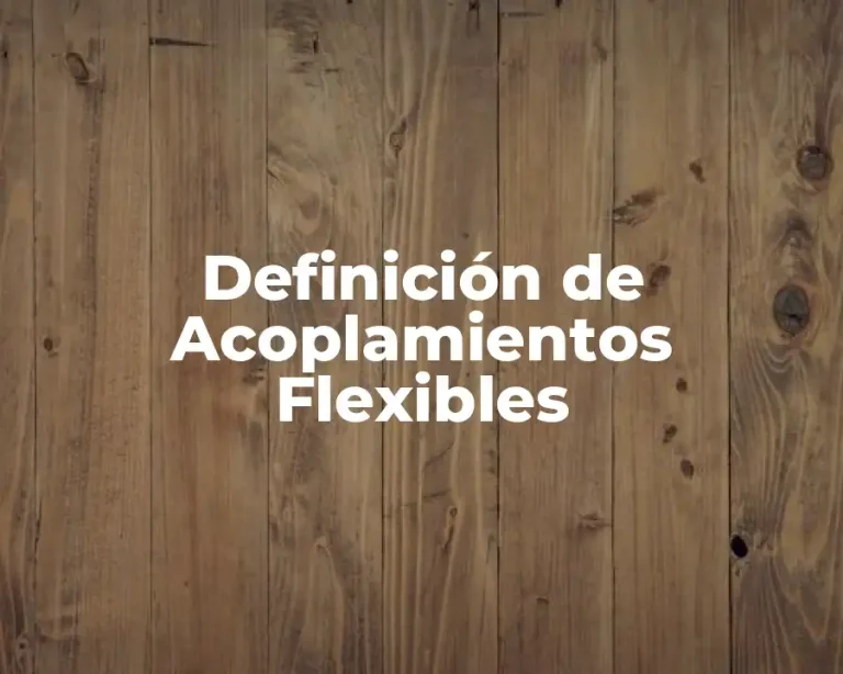 Definición de Acoplamientos Flexibles