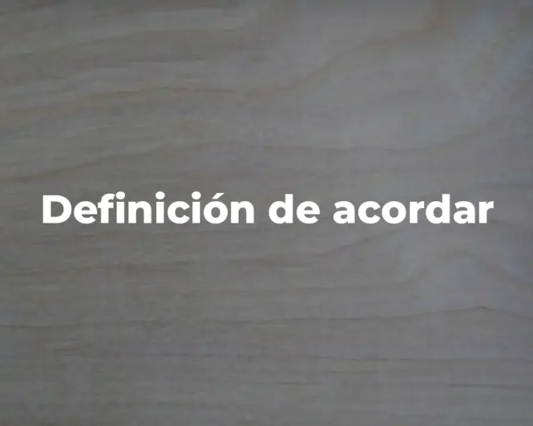 Definición de acordar