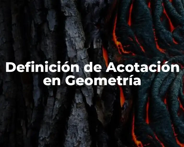 Definición de Acotación en Geometría