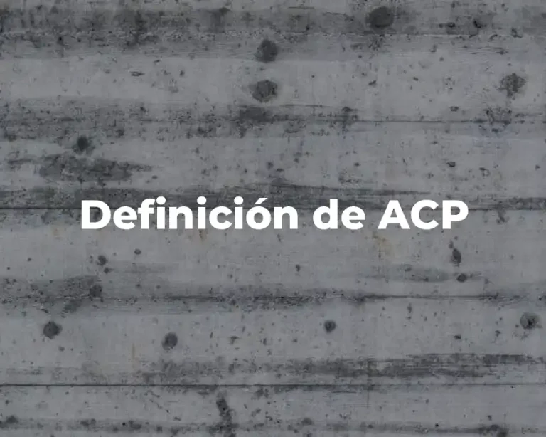 Definición de ACP