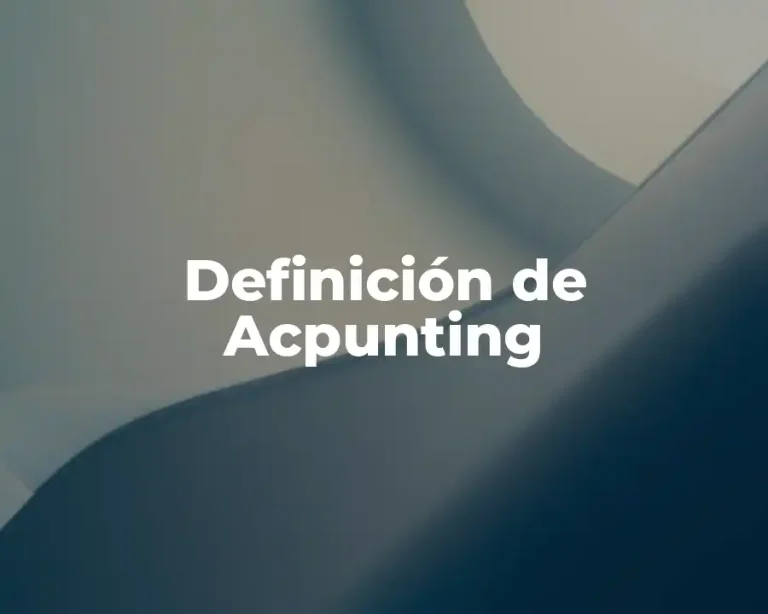 Definición de Acpunting