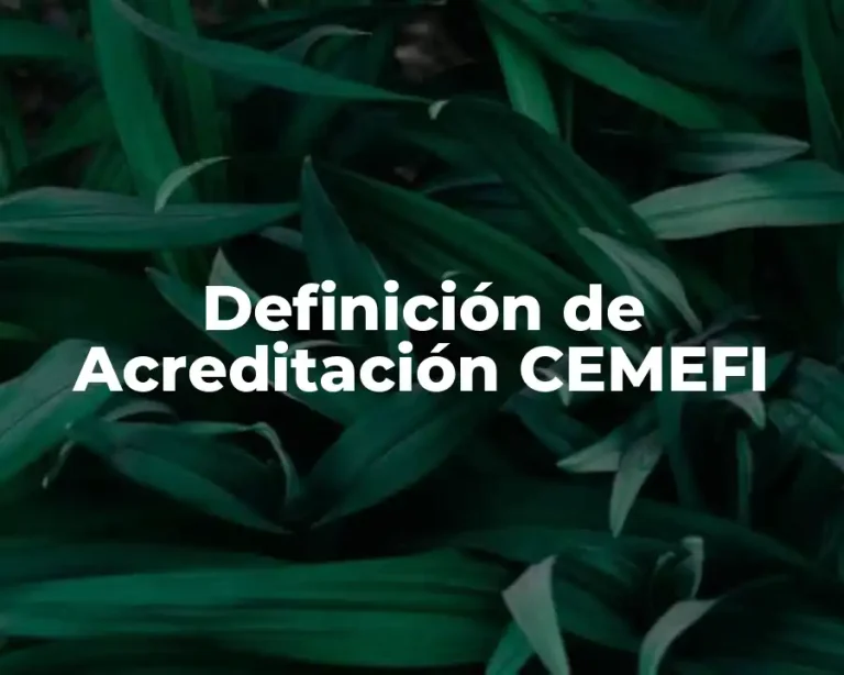 Definición de Acreditación CEMEFI