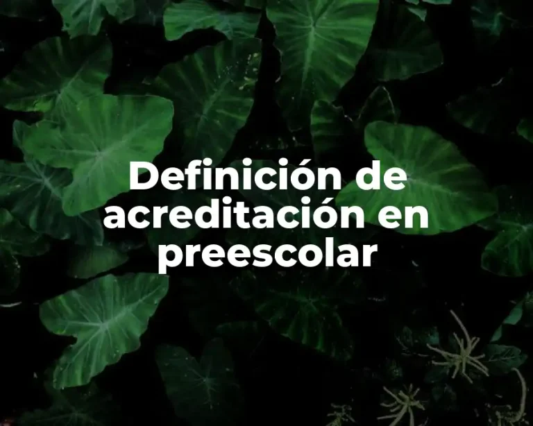 Definición de acreditación en preescolar