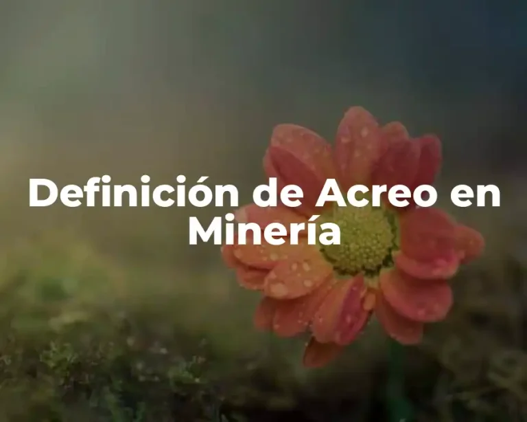 Definición de Acreo en Minería