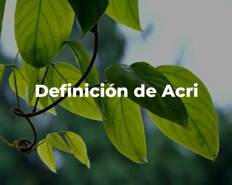 Definición de Acri