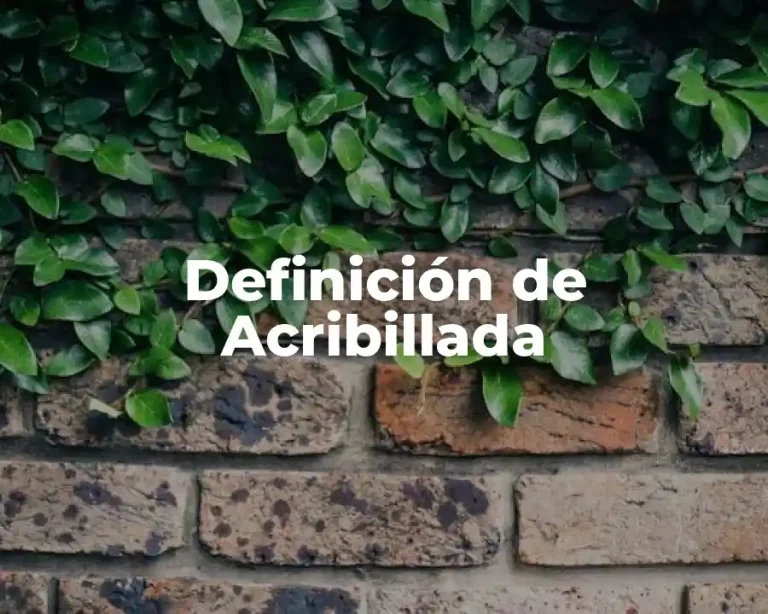 Definición de Acribillada