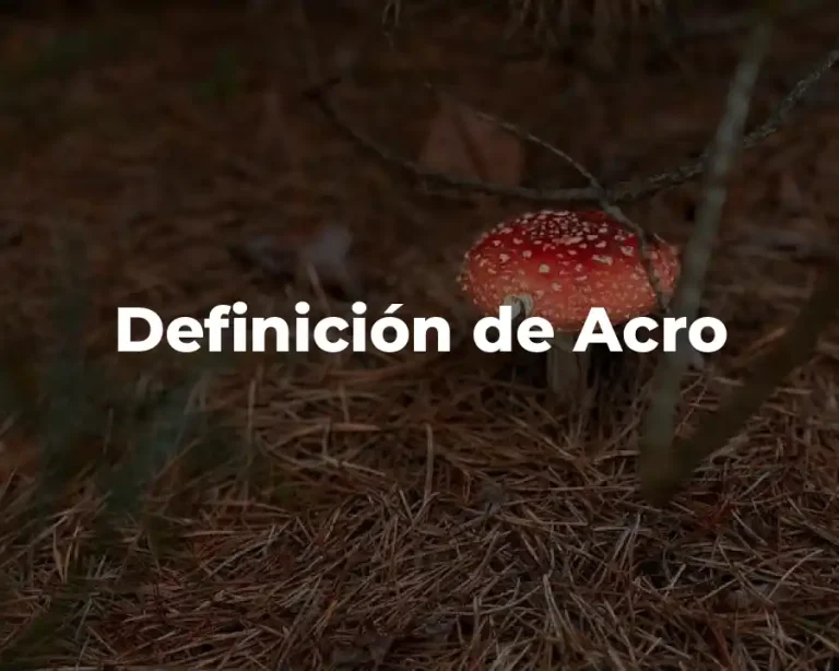Definición de Acro