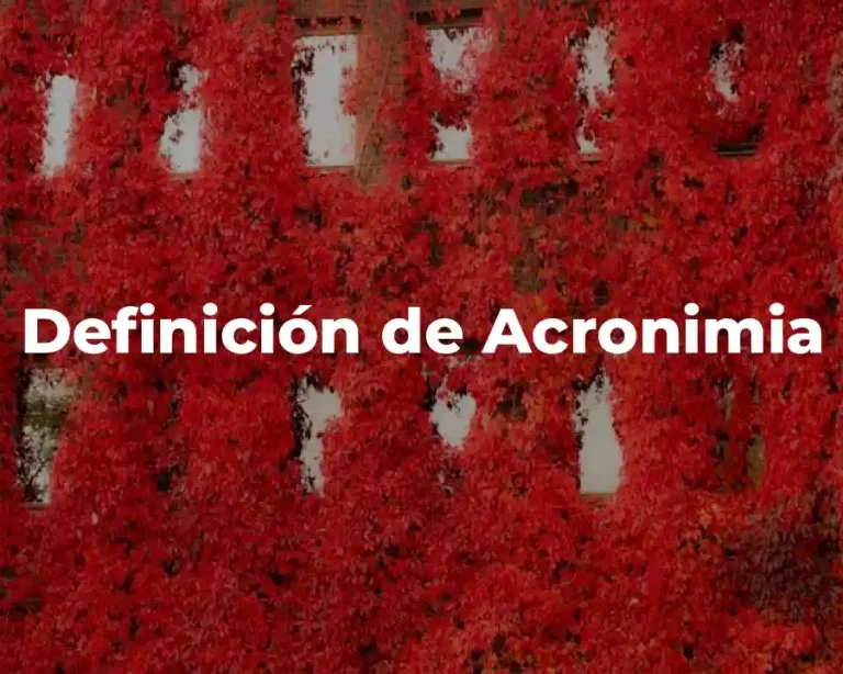 Definición de Acronimia