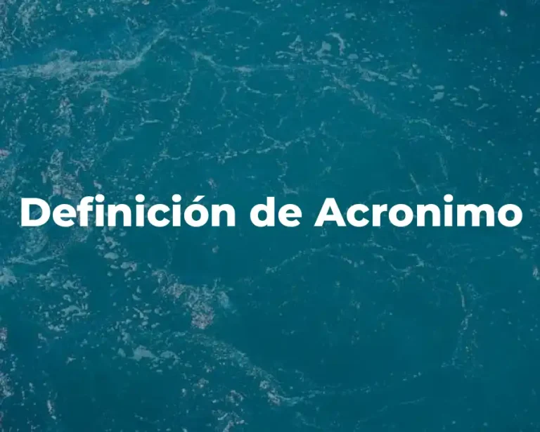 Definición de Acronimo