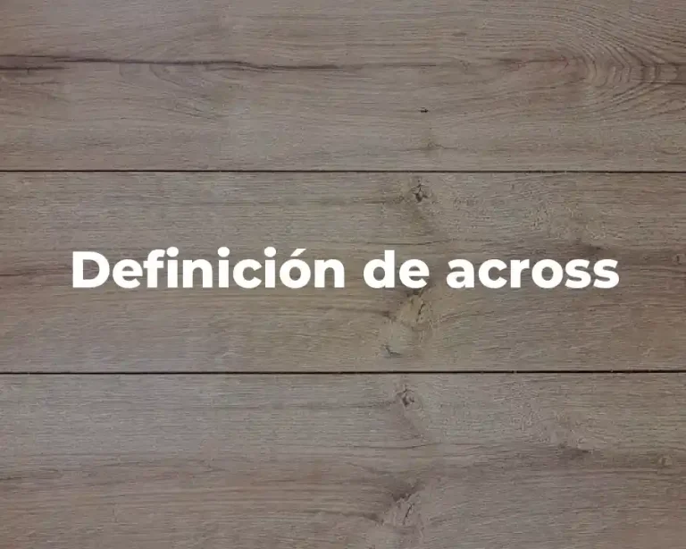 Definición de across