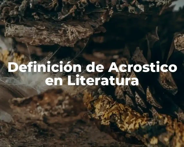 Definición de Acrostico en Literatura