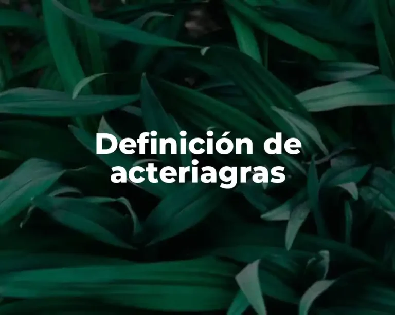 Definición de acteriagras