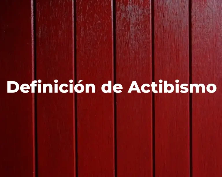 Definición de Actibismo