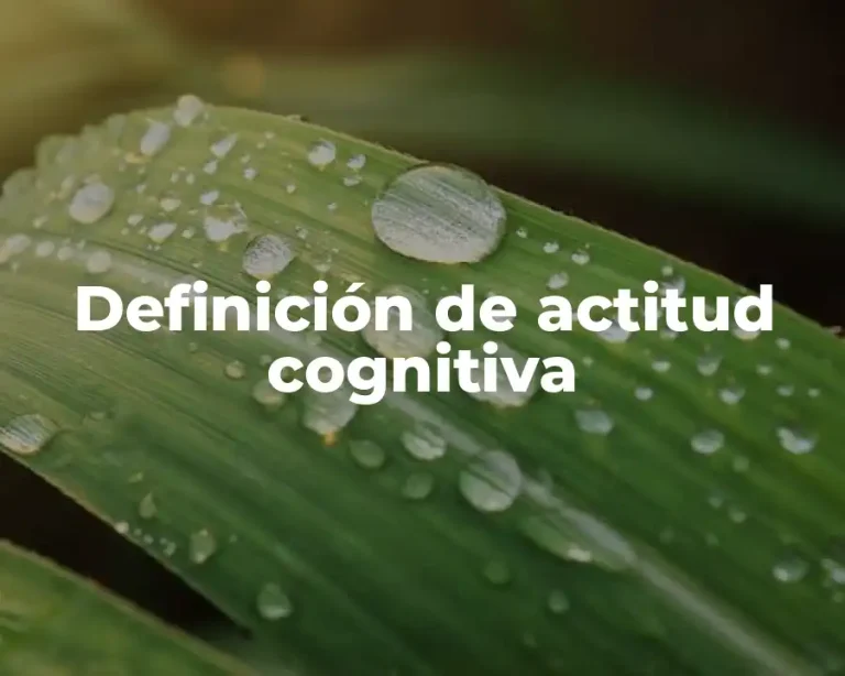 Definición de actitud cognitiva