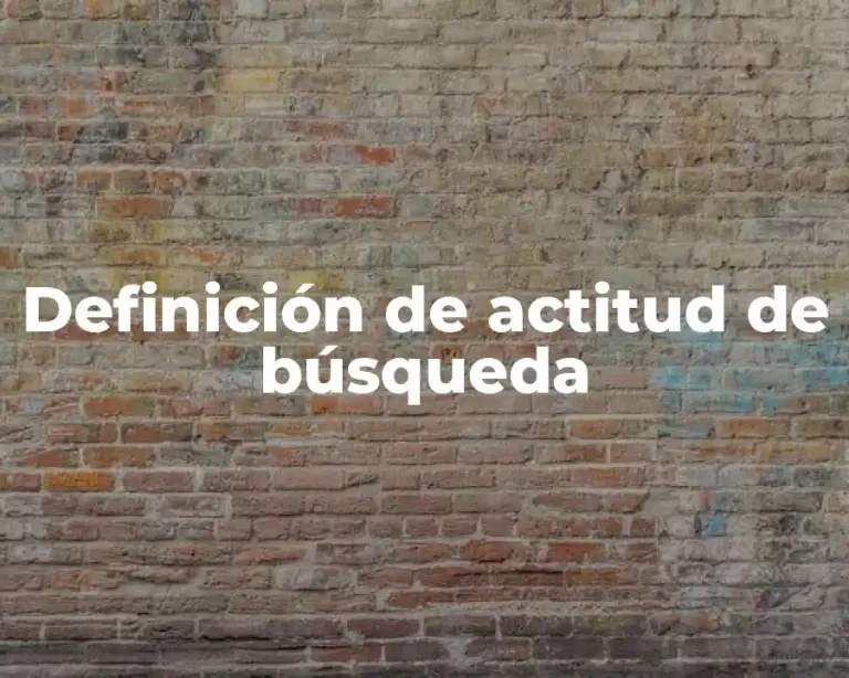 Definición de actitud de búsqueda