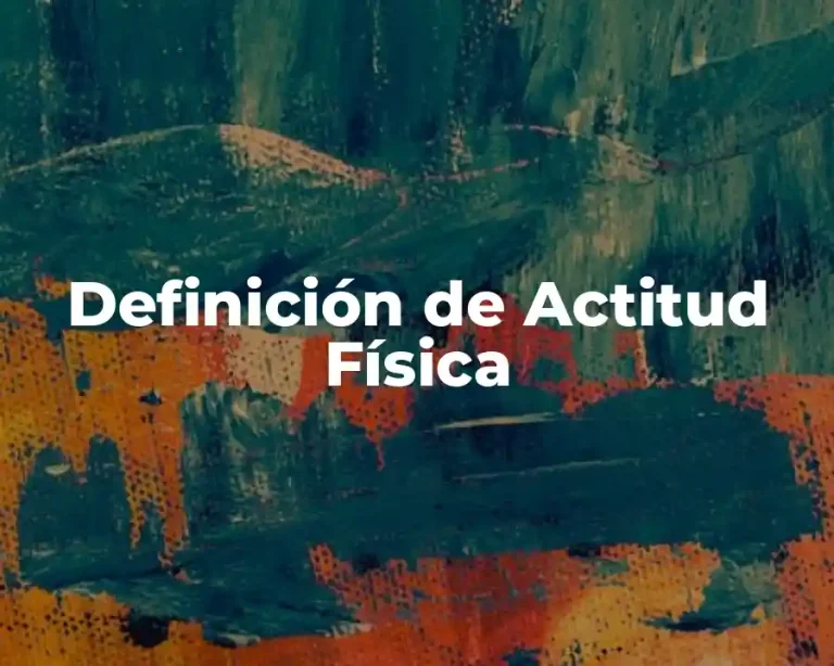 Definición de Actitud Física