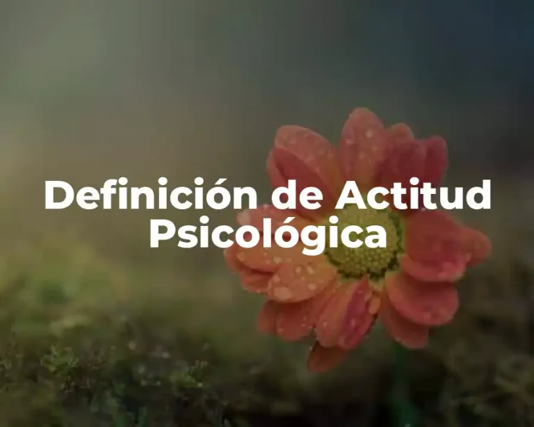 Definición de Actitud Psicológica