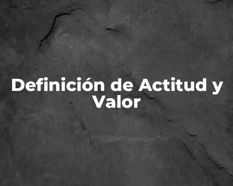 Definición de Actitud y Valor
