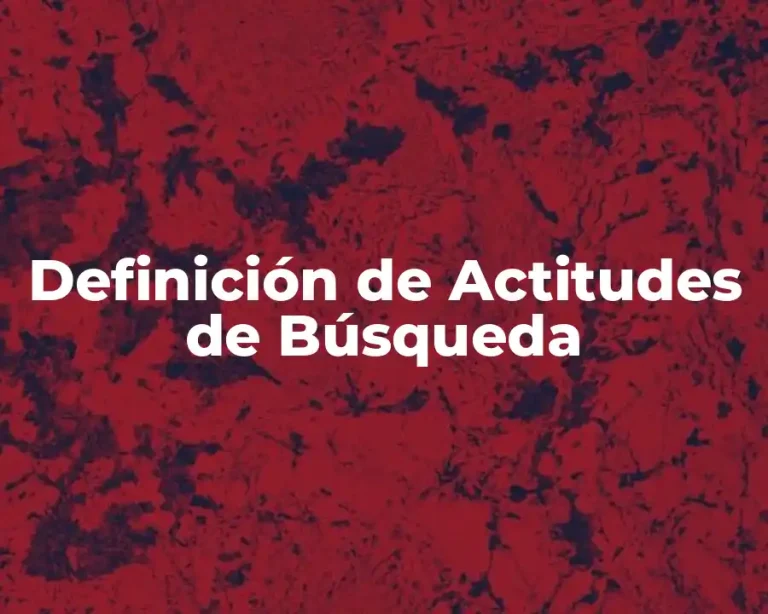 Definición de Actitudes de Búsqueda