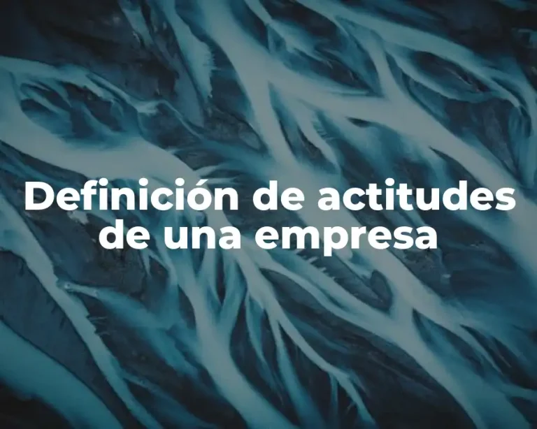 Definición de actitudes de una empresa