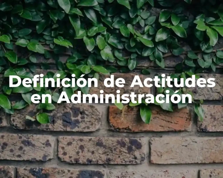 Definición de Actitudes en Administración