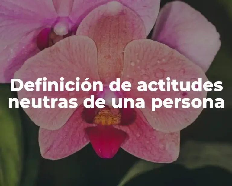 Definición de actitudes neutras de una persona
