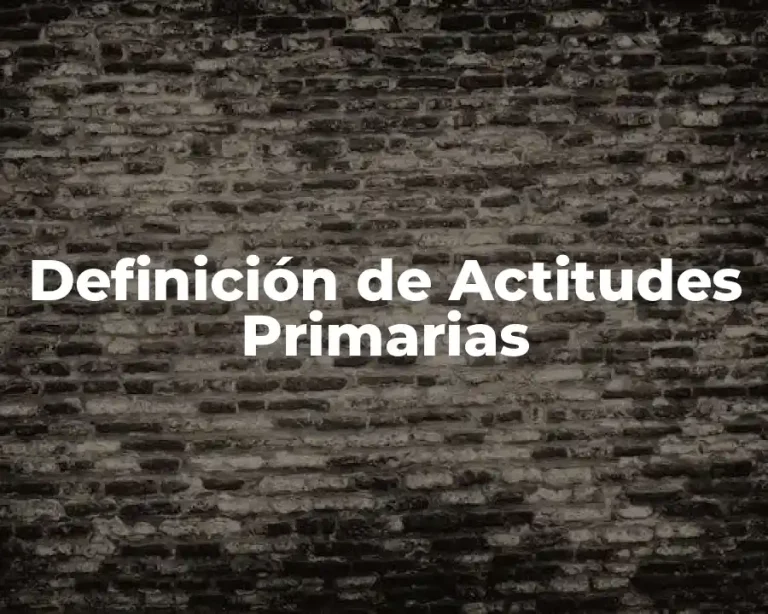 Definición de Actitudes Primarias