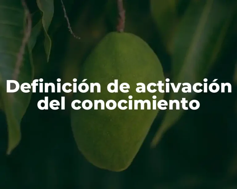 Definición de activación del conocimiento
