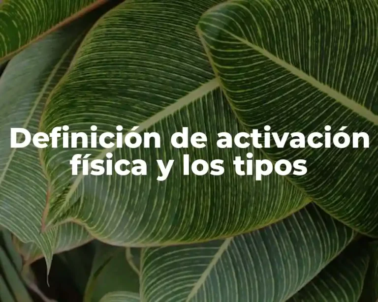 Definición de activación física y los tipos