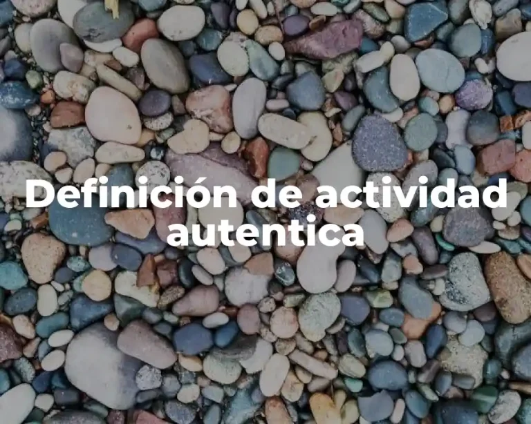 Definición de actividad autentica