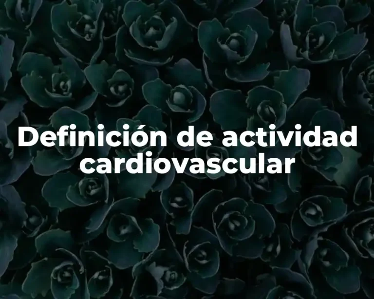 Definición de actividad cardiovascular